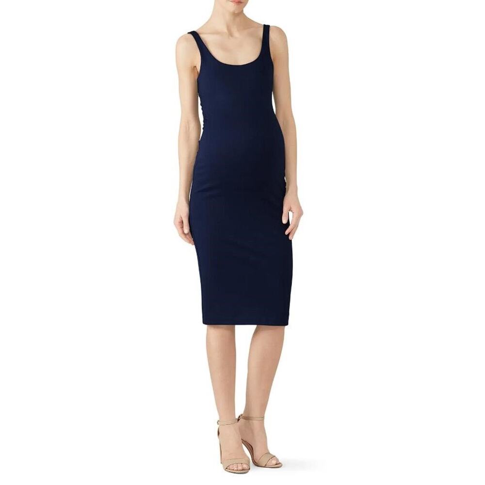 AMANDA UPRICHARD Women's Demi Maternity Tank Dress Size M In Navy